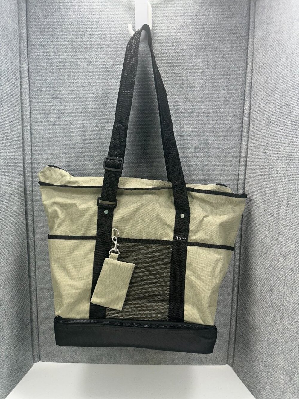 Everest Beige Black Insulated Cooler Tote Bag Large Travel Picnic Beach New